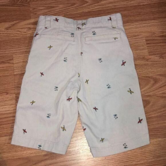 Wonder Nation Boys Embroidered Surfer Khaki Shorts Size 10  Cotton Blend - Picture 5 of 5